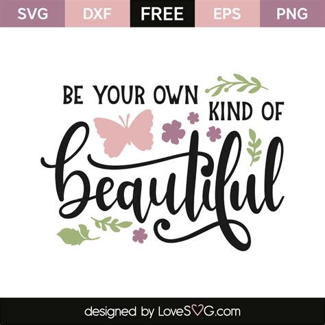 Download Free Be Your Own Kind Of Beautiful Boho Clipart for Cricut